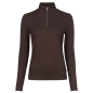 Preview: Cavaldarsha Damen Half Zip Langarmshirt Café Noir
