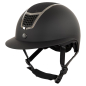 Preview: BR Riding Helmet Lambda Plus Glitter - Big Visor - Schwarz/Gunmeta