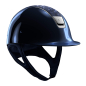 Preview: Samshield Reithelm Shadow Glossy Blue - Crystal Leaf Blue Dressage - inkl. Inlay