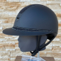 Preview: Samshield Reithelm Miss Shield 2.0 Shadowmatt Black - inkl. Inlay - Top Alcantara, Trim 300 Swarovskis & Frontalband Tiara Black
