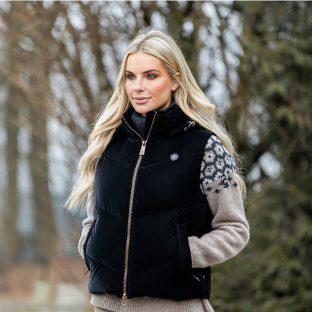 Cavalleva Damen Steppweste Black