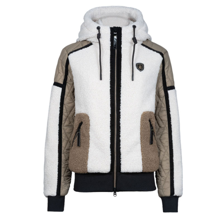 Preview: Cavallunis Damen Hybridjacke - Teddy/Fleece - Vanilla