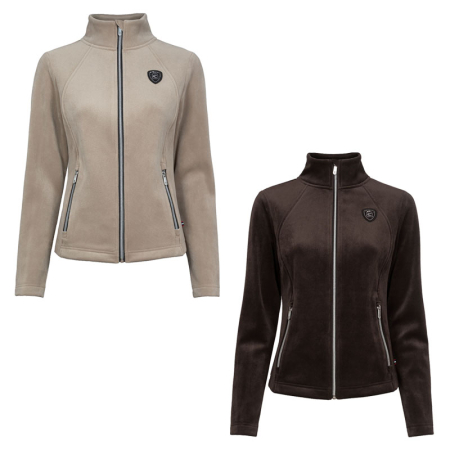 Cavaldetta Damen Stehkragenjacke Kunstlederoptik