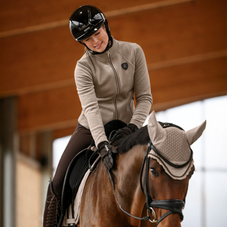 Preview: Cavaldetta Damen Stehkragenjacke Kunstlederoptik