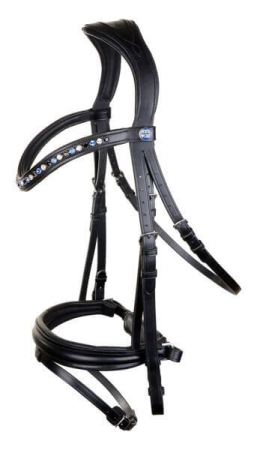 Preview: Horse Star Trense Dublin,schwarz/schwarz unterlegt