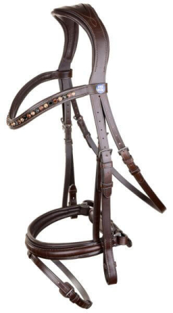 Preview: Horse Star Trense Dublin, braun/braun unterlegt