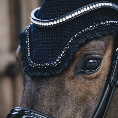 Preview: Kentucky Horsewear FLIEGENHAUBE WELLINGTONE STONE & PEARL, SOUNDLESS
