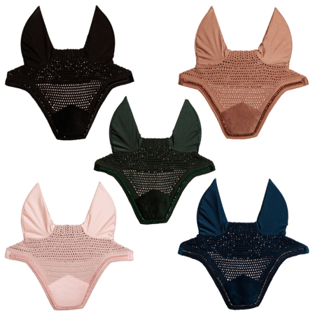 Preview: Kentucky Horsewear FLIEGENHAUBE WELLINGTON VELVET PEARLS