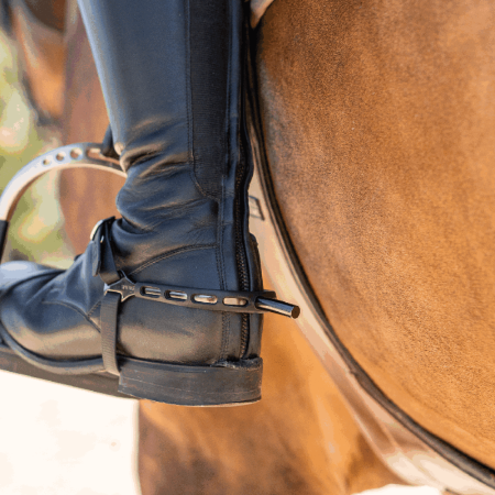 Preview: Sprenger Ultra fit EXTRA GRIP Sporen "Black Series" - Edelstahl rostfrei anthrazit, 35 mm flach