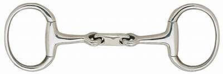Olivenkopfgebiss,doppelt gebrochen, Edelstahl, massiv