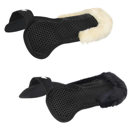 Preview: Acavallo Hexa Free (widerristfreies) Softgelpad Wabenstruktur Mikrovlies und Fell