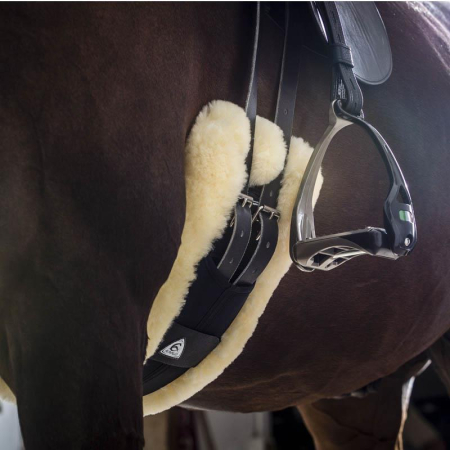 Preview: Acavallo Gel-Kurzgurtschoner mit Lammfell Klassisch