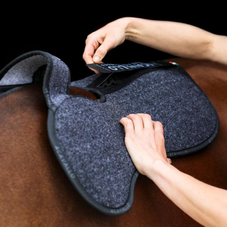 Preview: Acavallo Hexa Free (widerristfreies) Taschenkonfigurierungs Pad, doppelseitig Filz, Back Riser