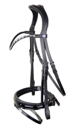 Preview: Horse Star Trense Dublin,schwarz/schwarz unterlegt, lack