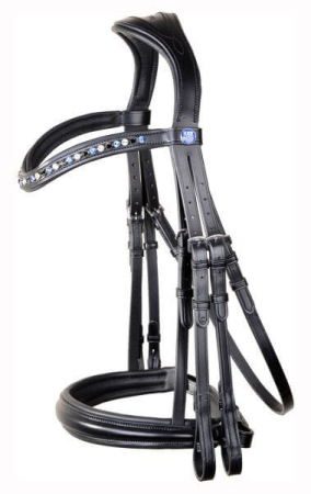 Preview: Horse Star Kandare Oslo, schwarz/schwarz unterlegt