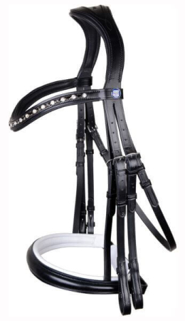 Preview: Horse Star Kandare Oslo, schwarz/weiß unterlegt