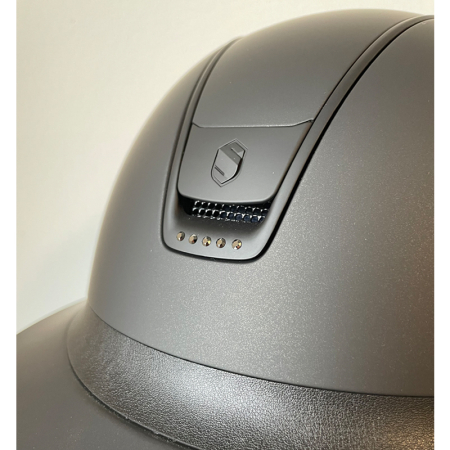 Preview: Samshield Reithelm Miss Shield 2.0 Shadowmatt Black - inkl. Inlay - Trim Matt Black inklusive 5 Crystal Swarovski Black