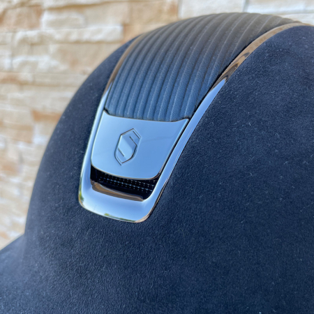 Preview: Samshield Reithelm Premium Shield 2.0 Black - inkl. Inlay - Top Leather Black