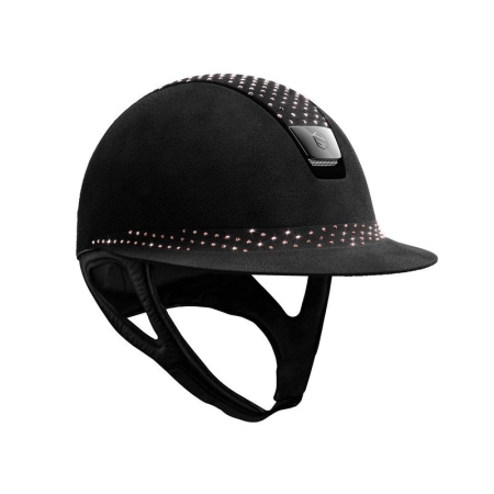 Preview: Samshield Reithelm Miss Shield Premium Black Sparklin Vintage Rose black - inkl. Inlay