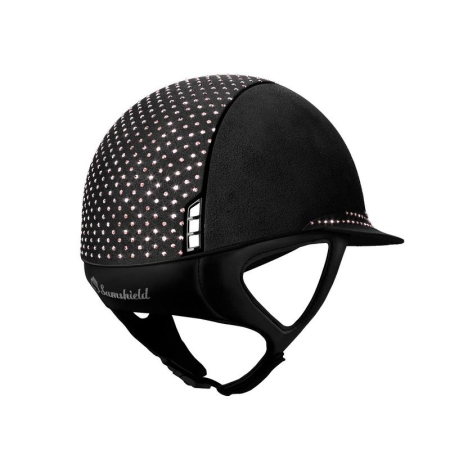Preview: Samshield Reithelm Miss Shield Premium Black Sparklin Vintage Rose black - inkl. Inlay