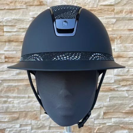 Samshield Reithelm Miss Shield 2.0 Shadowmatt Black - inkl. Inlay - Top & Frontalband Crystal Intarsia Black