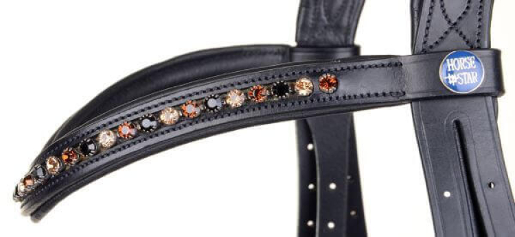 Preview: Horse Star Kandare Oslo, schwarz/schwarz unterlegt