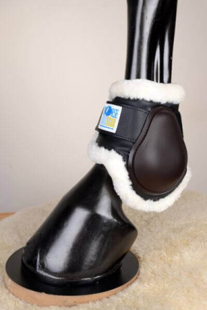 Preview: Horse Star Streichkappe FauxFur mit Klett