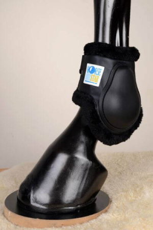 Preview: Horse Star Streichkappe FauxFur mit Knopfverschluss