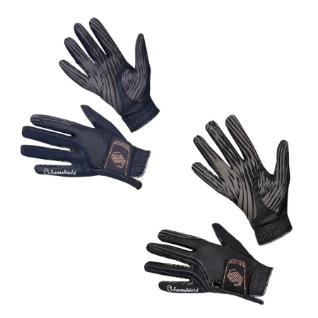 Preview: Reithandschuh V-Skin Crystal Steine rosegold