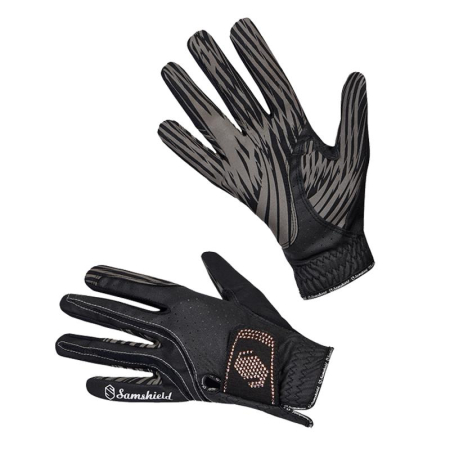 Preview: Reithandschuh V-Skin Crystal Steine rosegold