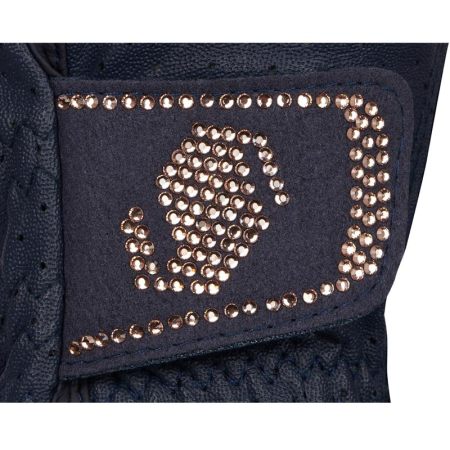 Reithandschuh V-Skin Crystal Steine rosegold