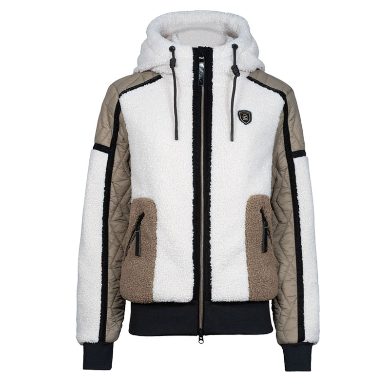 Cavallunis Damen Hybridjacke - Teddy/Fleece - Vanilla