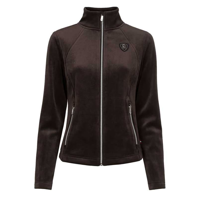 Cavaldetta Damen Stehkragenjacke Kunstlederoptik