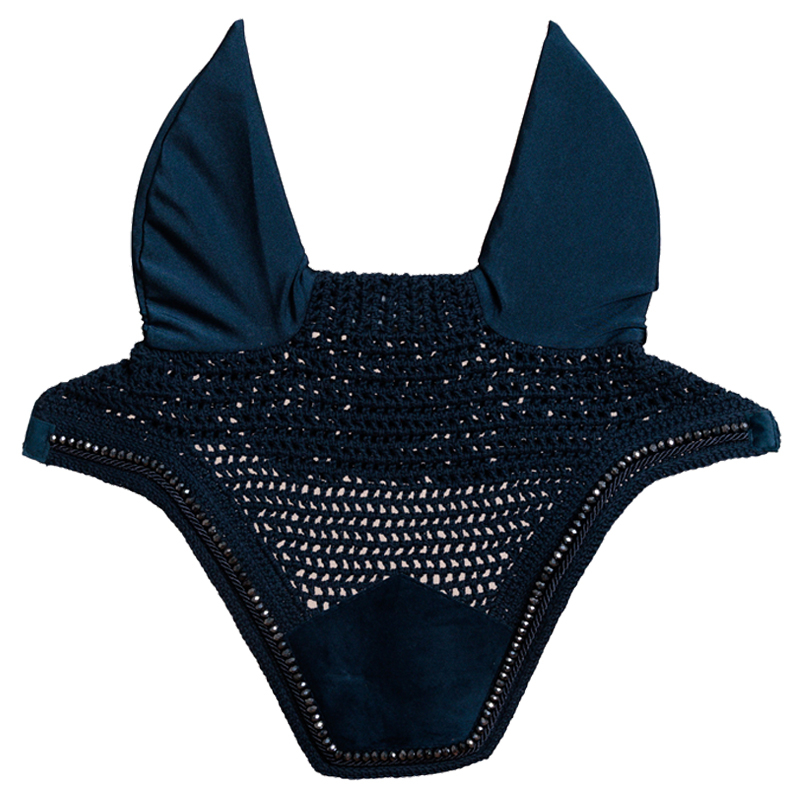 Kentucky Horsewear FLIEGENHAUBE WELLINGTON VELVET PEARLS