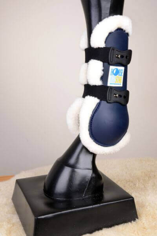 Horse Star Hartschalengamasche Faux Fur mit Knopfverschluss