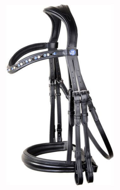 Horse Star Kandare Oslo, schwarz/schwarz unterlegt