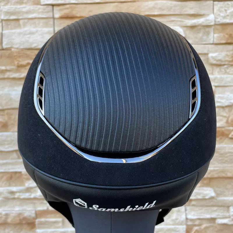 Samshield Reithelm Premium Shield 2.0 Black - inkl. Inlay - Top Leather Black