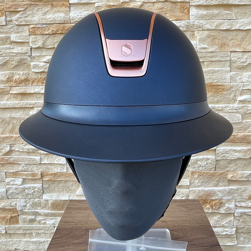 Samshield Reithelm Miss Shield 2.0 Shadowmatt Blue - inkl. Inlay - Trim & Blason Rosegold
