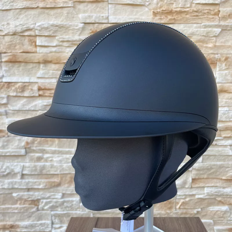 Samshield Reithelm Miss Shield 2.0 Shadowmatt Black - inkl. Inlay, Trim Matt Black + 300 Swarovski Crystal Black