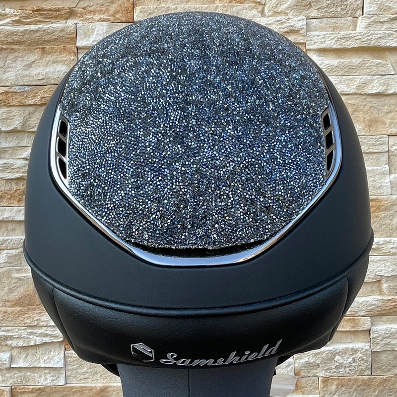 Samshield Reithelm Miss Shield 2.0 Shadowmatt Black - inkl. Inlay - Top & Frontalband Ultra Fine Rock Black