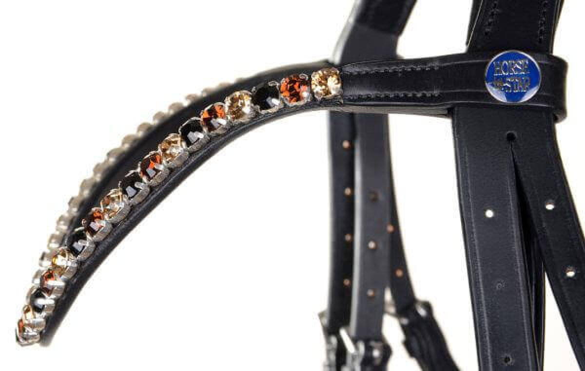 Horse Star Trense Dublin,schwarz/schwarz unterlegt, lack