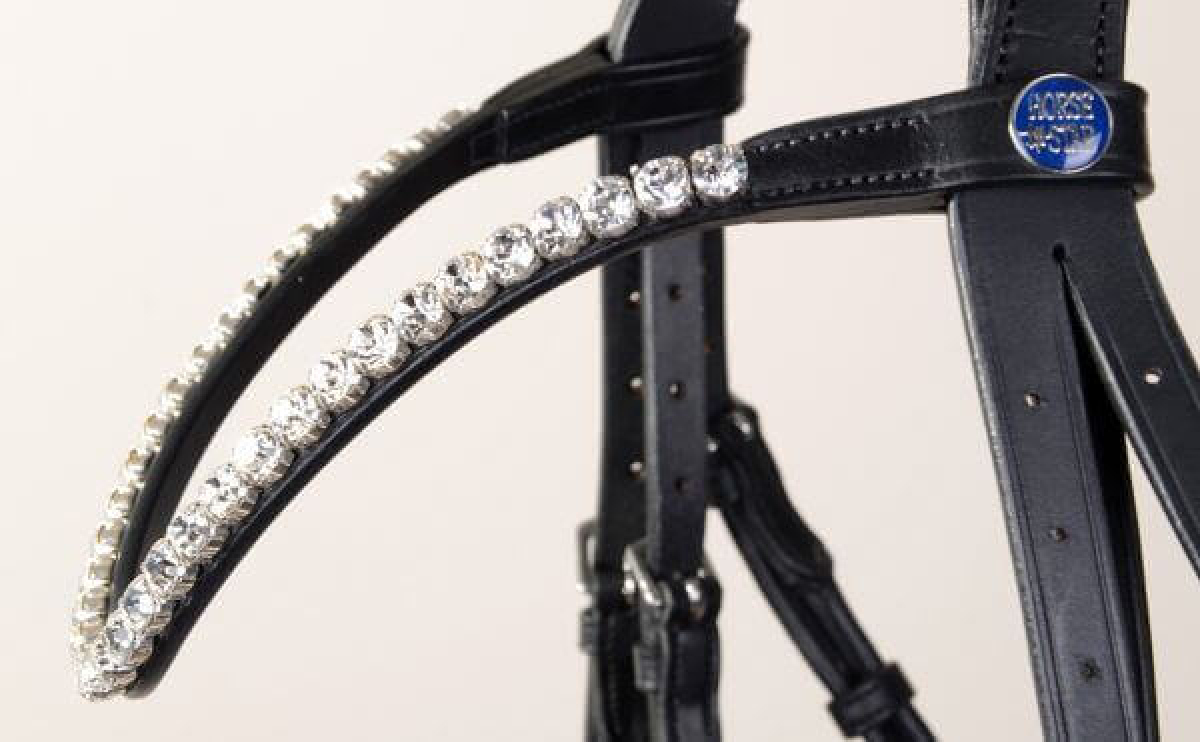 Horse Star Trense Dublin,schwarz/schwarz unterlegt, lack