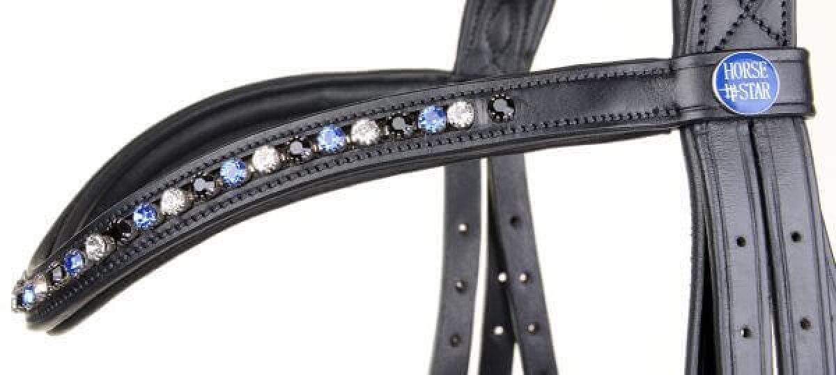 Horse Star Trense Dublin,schwarz/schwarz unterlegt, lack