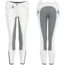 Pikeur Reithose Piana Kontrast McCrown Ganzbesatz - weiss
